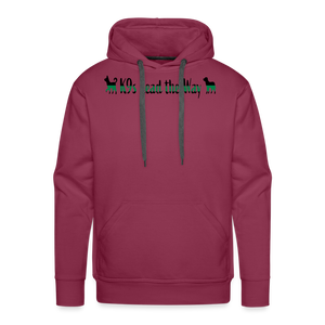 K9s Lead the Way - Military - Men’s Premium Hoodie - burgundy