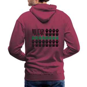 K9s Lead the Way - Military - Men’s Premium Hoodie - burgundy