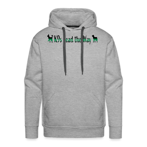 K9s Lead the Way - Military - Men’s Premium Hoodie - heather grey