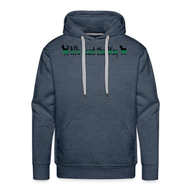 K9s Lead the Way - Military - Men’s Premium Hoodie - heather denim