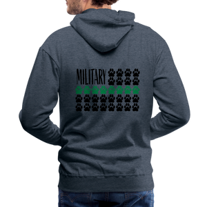 K9s Lead the Way - Military - Men’s Premium Hoodie - heather denim