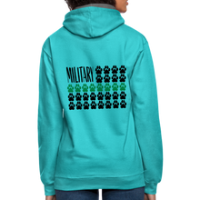 Load image into Gallery viewer, K9s Lead the Way - Military - Contrast Hoodie - scuba blue/asphalt
