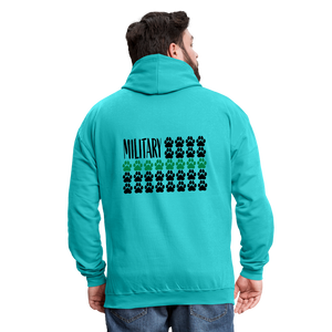 K9s Lead the Way - Military - Contrast Hoodie - scuba blue/asphalt