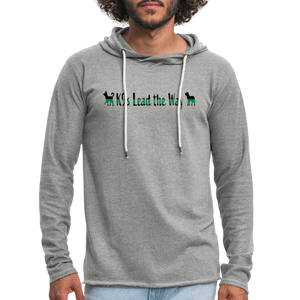 K9s Lead the Way - Military - Unisex Lightweight Terry Hoodie - heather gray