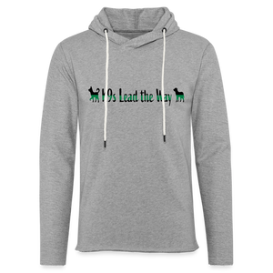 K9s Lead the Way - Military - Unisex Lightweight Terry Hoodie - heather gray