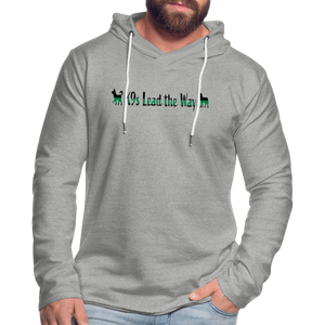 K9s Lead the Way - Military - Unisex Lightweight Terry Hoodie - heather gray