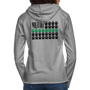 K9s Lead the Way - Military - Unisex Lightweight Terry Hoodie - heather gray