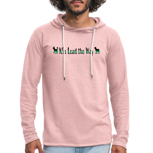 K9s Lead the Way - Military - Unisex Lightweight Terry Hoodie - cream heather pink