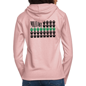 K9s Lead the Way - Military - Unisex Lightweight Terry Hoodie - cream heather pink