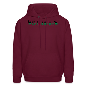 K9s Lead the Way - Military - Men's Hoodie - burgundy