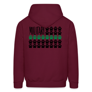 K9s Lead the Way - Military - Men's Hoodie - burgundy