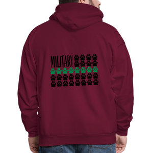 K9s Lead the Way - Military - Men's Hoodie - burgundy