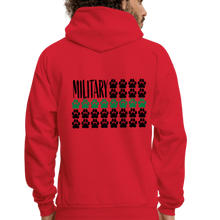 Load image into Gallery viewer, K9s Lead the Way - Military - Men&#39;s Hoodie - red
