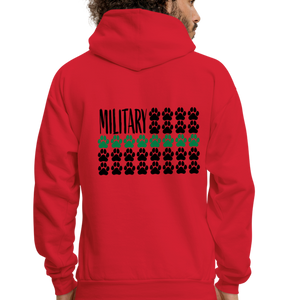 K9s Lead the Way - Military - Men's Hoodie - red