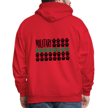 Load image into Gallery viewer, K9s Lead the Way - Military - Men&#39;s Hoodie - red
