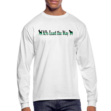 Load image into Gallery viewer, K9s Lead the Way - Military - Men&#39;s Long Sleeve T-Shirt - white
