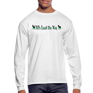 K9s Lead the Way - Military - Men's Long Sleeve T-Shirt - white