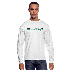 K9s Lead the Way - Military - Men's Long Sleeve T-Shirt - white