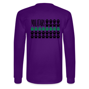 K9s Lead the Way - Military - Men's Long Sleeve T-Shirt - purple