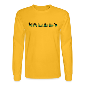 K9s Lead the Way - Military - Men's Long Sleeve T-Shirt - gold