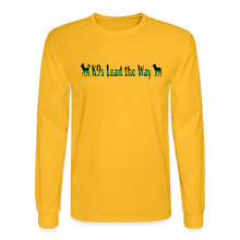 Load image into Gallery viewer, K9s Lead the Way - Military - Men&#39;s Long Sleeve T-Shirt - gold
