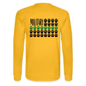 K9s Lead the Way - Military - Men's Long Sleeve T-Shirt - gold