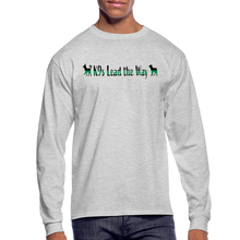 Load image into Gallery viewer, K9s Lead the Way - Military - Men&#39;s Long Sleeve T-Shirt - heather gray
