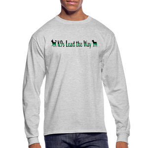 K9s Lead the Way - Military - Men's Long Sleeve T-Shirt - heather gray