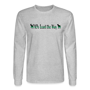 K9s Lead the Way - Military - Men's Long Sleeve T-Shirt - heather gray