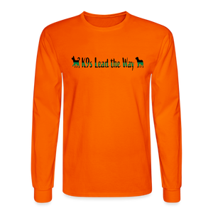 K9s Lead the Way - Military - Men's Long Sleeve T-Shirt - orange