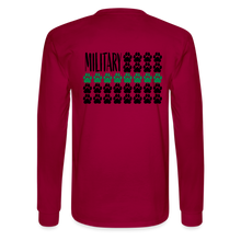 Load image into Gallery viewer, K9s Lead the Way - Military - Men&#39;s Long Sleeve T-Shirt - dark red
