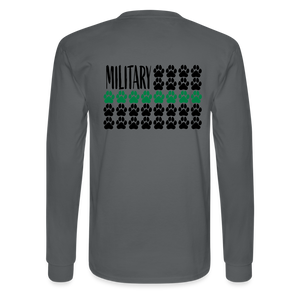 K9s Lead the Way - Military - Men's Long Sleeve T-Shirt - charcoal