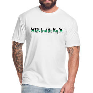 K9s Lead the Way - Military - Fitted Cotton/Poly T-Shirt by Next Level - white