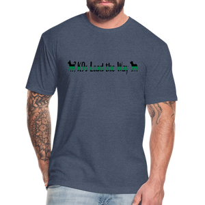 K9s Lead the Way - Military - Fitted Cotton/Poly T-Shirt by Next Level - heather navy