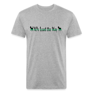 K9s Lead the Way - Military - Fitted Cotton/Poly T-Shirt by Next Level - heather gray