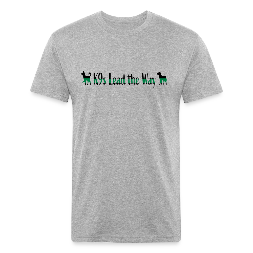 K9s Lead the Way - Military - Fitted Cotton/Poly T-Shirt by Next Level - heather gray