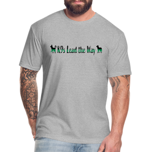 K9s Lead the Way - Military - Fitted Cotton/Poly T-Shirt by Next Level - heather gray