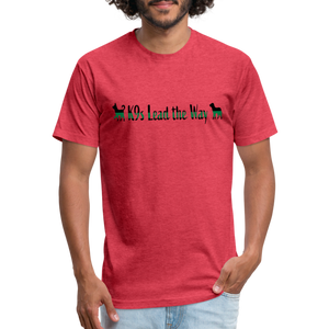 K9s Lead the Way - Military - Fitted Cotton/Poly T-Shirt by Next Level - heather red