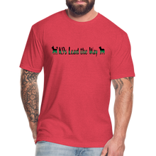 Load image into Gallery viewer, K9s Lead the Way - Military - Fitted Cotton/Poly T-Shirt by Next Level - heather red
