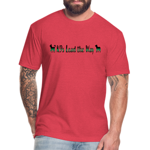 K9s Lead the Way - Military - Fitted Cotton/Poly T-Shirt by Next Level - heather red