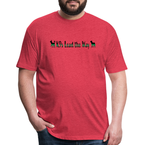 K9s Lead the Way - Military - Fitted Cotton/Poly T-Shirt by Next Level - heather red