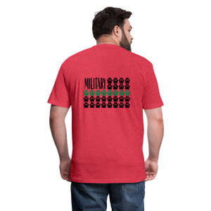 K9s Lead the Way - Military - Fitted Cotton/Poly T-Shirt by Next Level - heather red