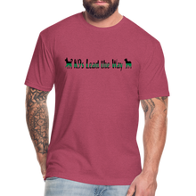 Load image into Gallery viewer, K9s Lead the Way - Military - Fitted Cotton/Poly T-Shirt by Next Level - heather burgundy
