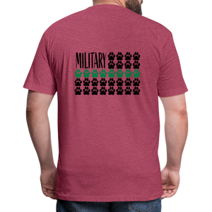 K9s Lead the Way - Military - Fitted Cotton/Poly T-Shirt by Next Level - heather burgundy