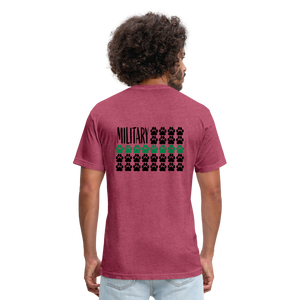 K9s Lead the Way - Military - Fitted Cotton/Poly T-Shirt by Next Level - heather burgundy