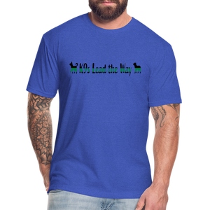 K9s Lead the Way - Military - Fitted Cotton/Poly T-Shirt by Next Level - heather royal