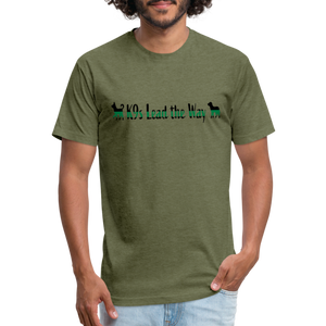 K9s Lead the Way - Military - Fitted Cotton/Poly T-Shirt by Next Level - heather military green