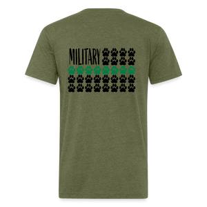 K9s Lead the Way - Military - Fitted Cotton/Poly T-Shirt by Next Level - heather military green