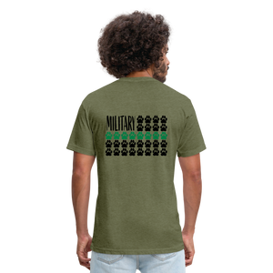 K9s Lead the Way - Military - Fitted Cotton/Poly T-Shirt by Next Level - heather military green