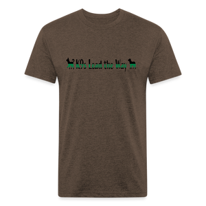 K9s Lead the Way - Military - Fitted Cotton/Poly T-Shirt by Next Level - heather espresso